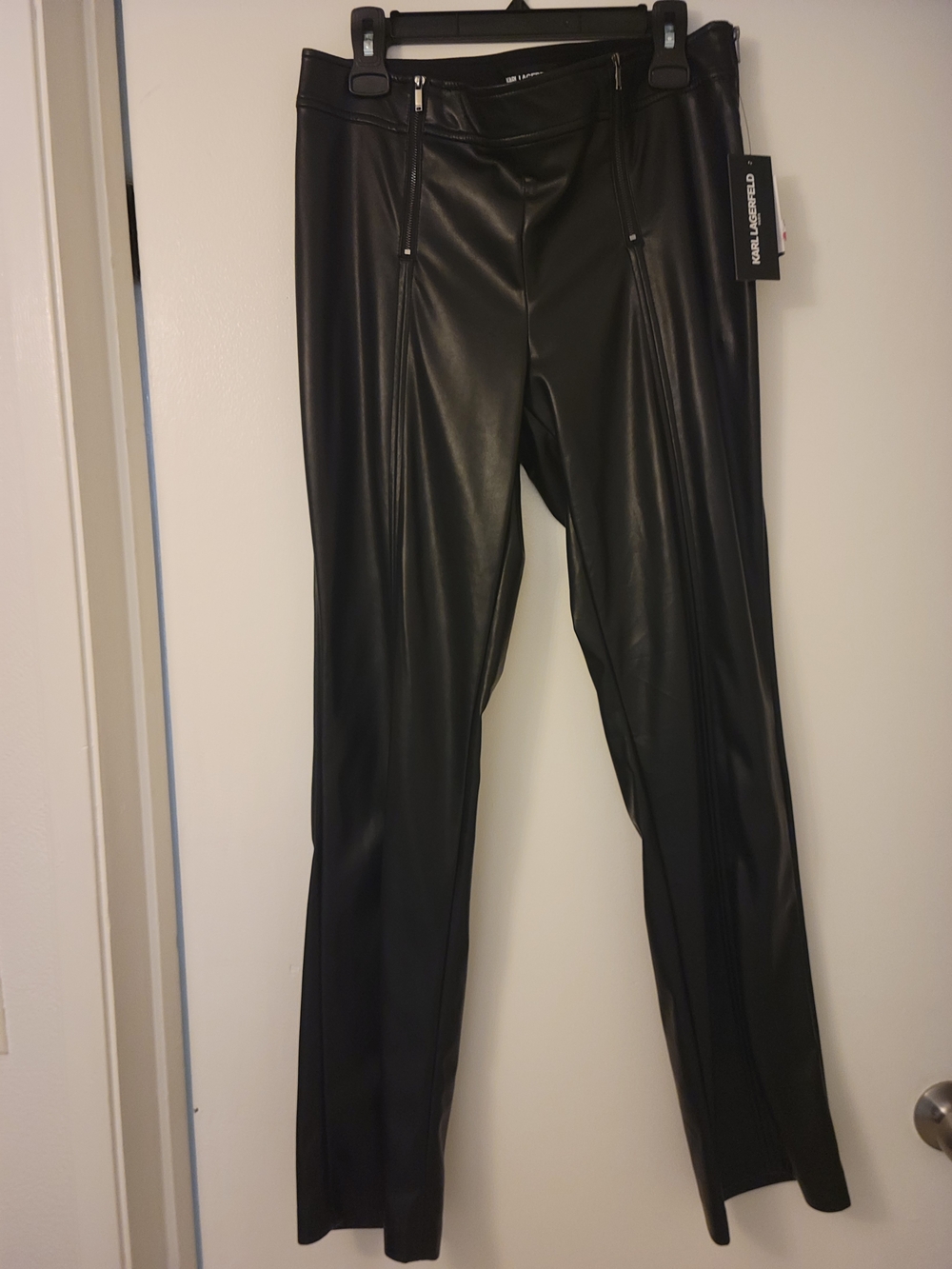 Faux Leather Black Women Pants